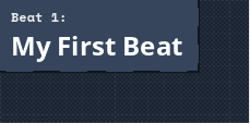 How a beat's number and name appear in the game.