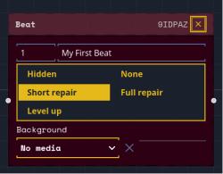 A sample beat, as seen in the module editor.